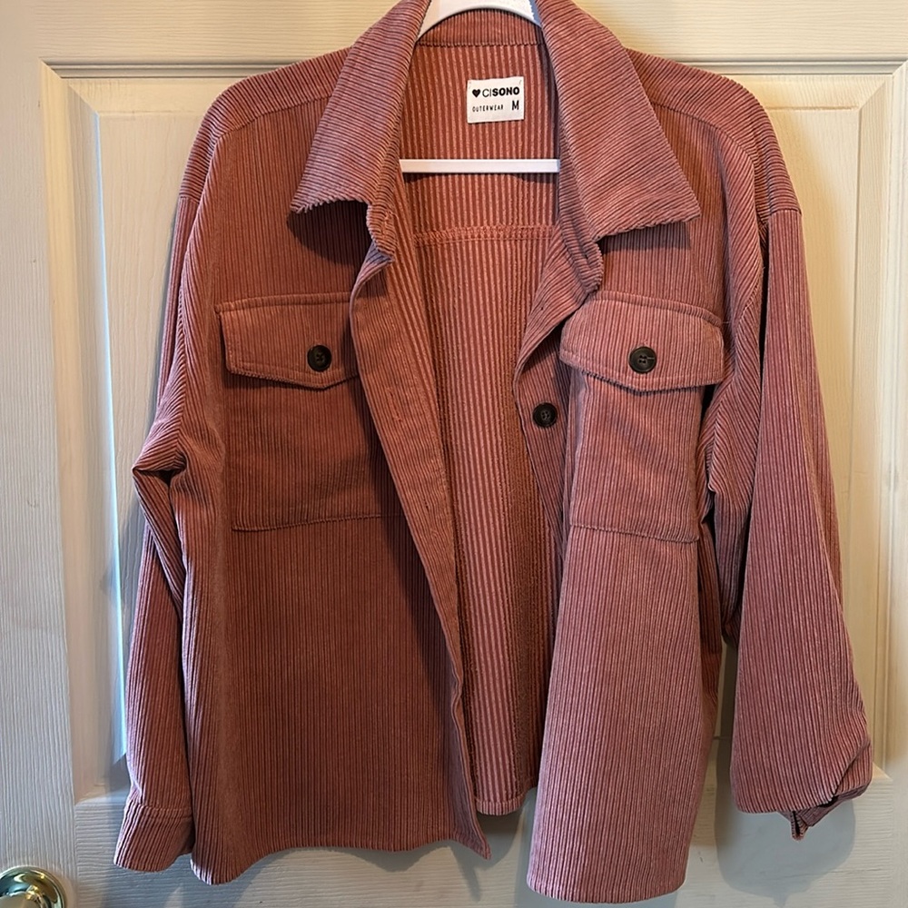 dark blush pink shacket